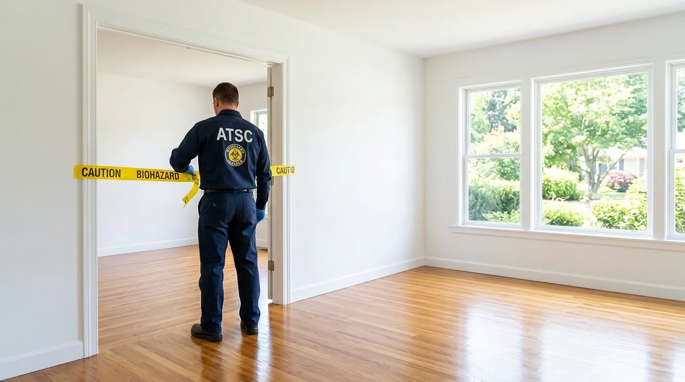 Certified biohazard cleanup crew performing Crime Scene Cleanup in Jennings
